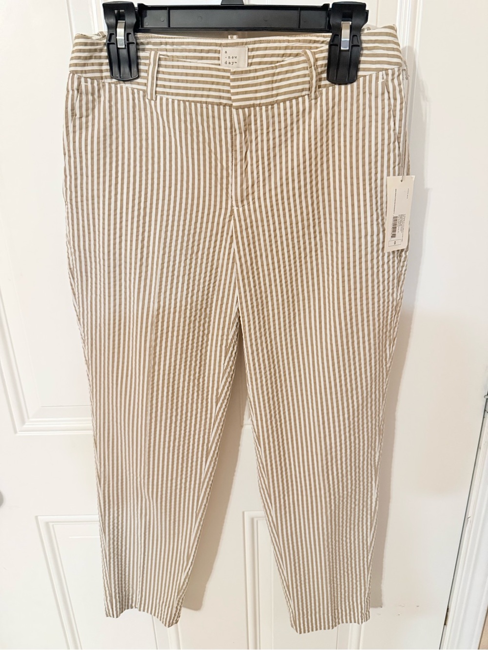 a new day Beige & White Striped Chinos